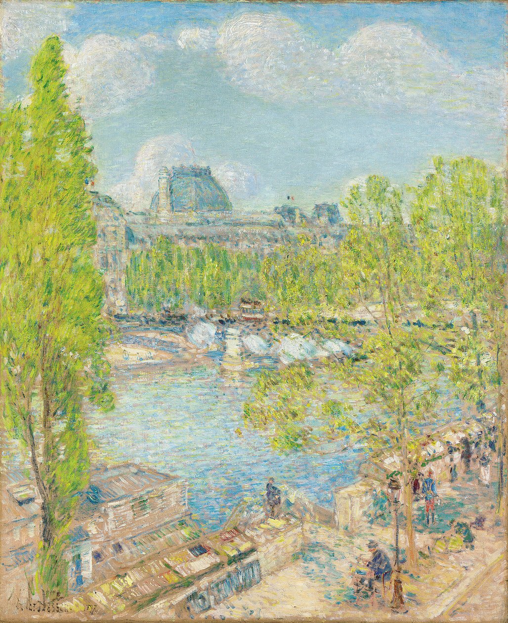 április, Quai Voltaire, Párizs alkotó: Childe Frederick Hassam