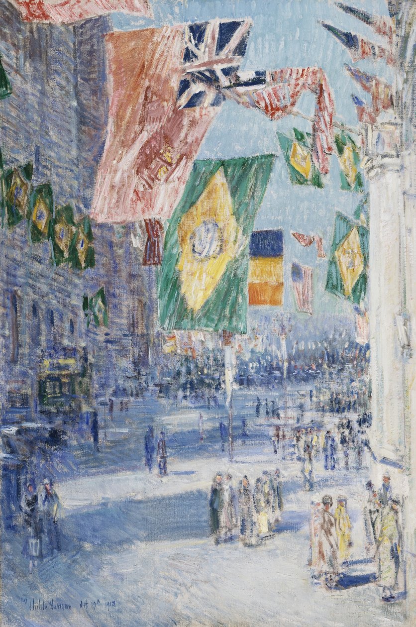 A szövetségesek sugárútja: Brazília, Belgium alkotó: Childe Frederick Hassam