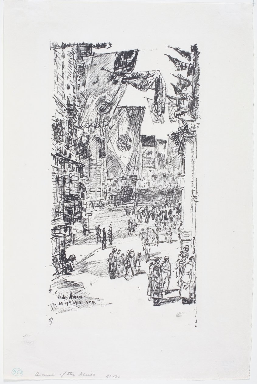Avenue of the Allies, City Street (5th Ave) alkotó: Childe Frederick Hassam