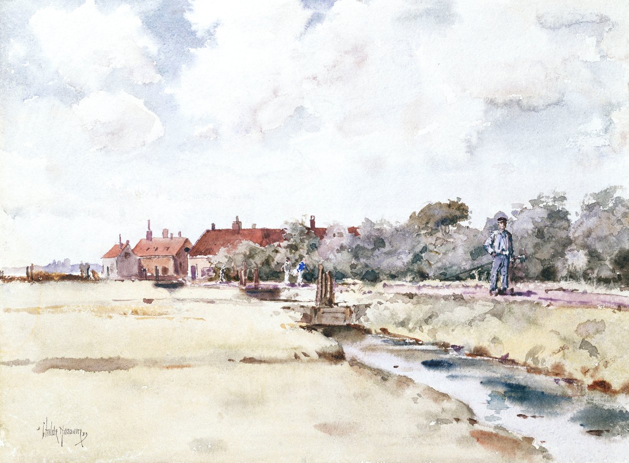 Csatorna jelenet alkotó: Childe Frederick Hassam