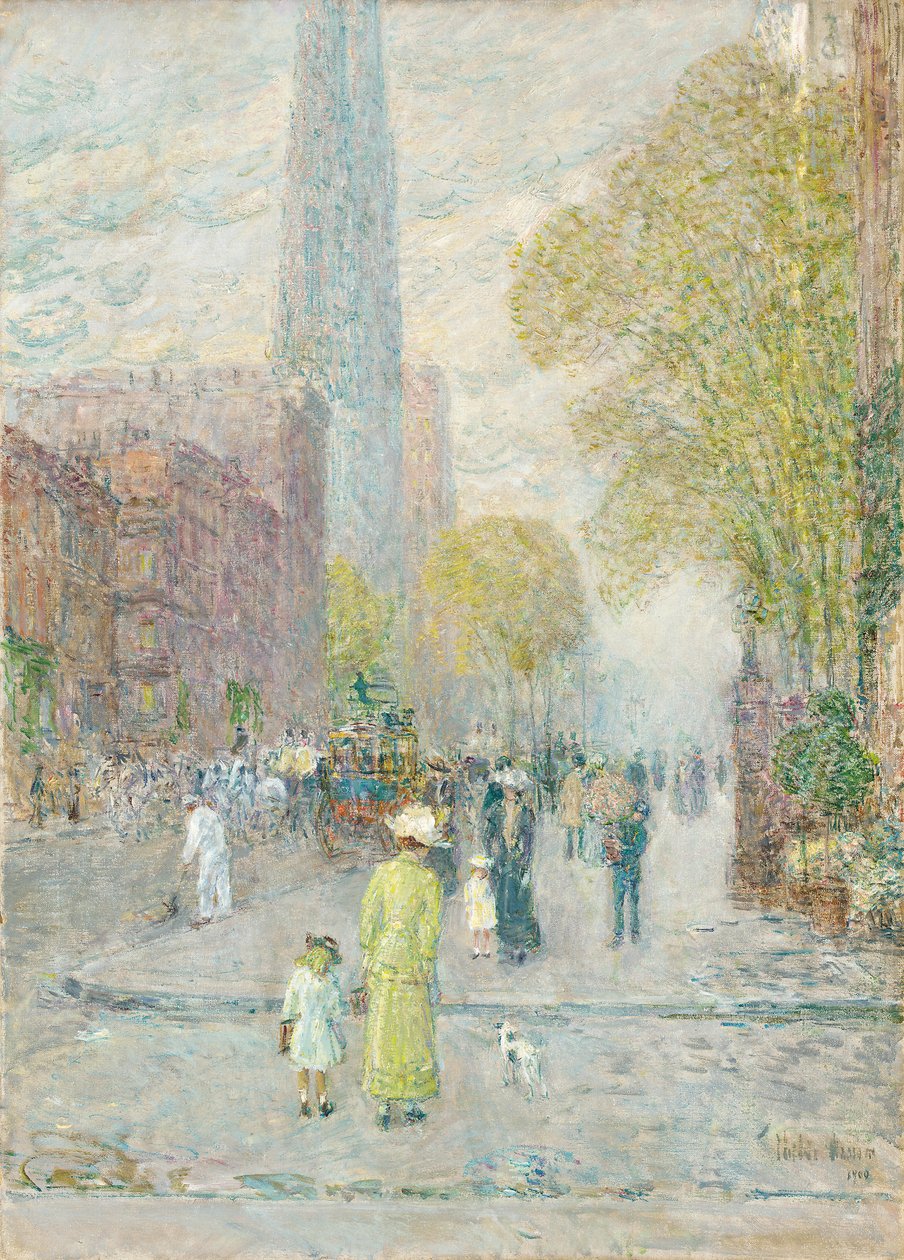 Katedrális tornyai, tavaszi reggel alkotó: Childe Frederick Hassam
