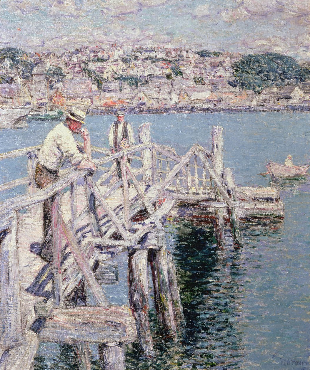 Dock Scene, Gloucester alkotó: Childe Frederick Hassam