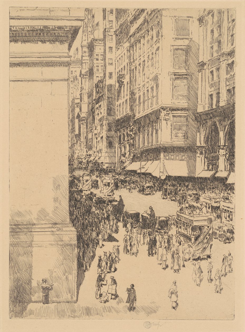 Fifth Avenue, dél alkotó: Childe Frederick Hassam