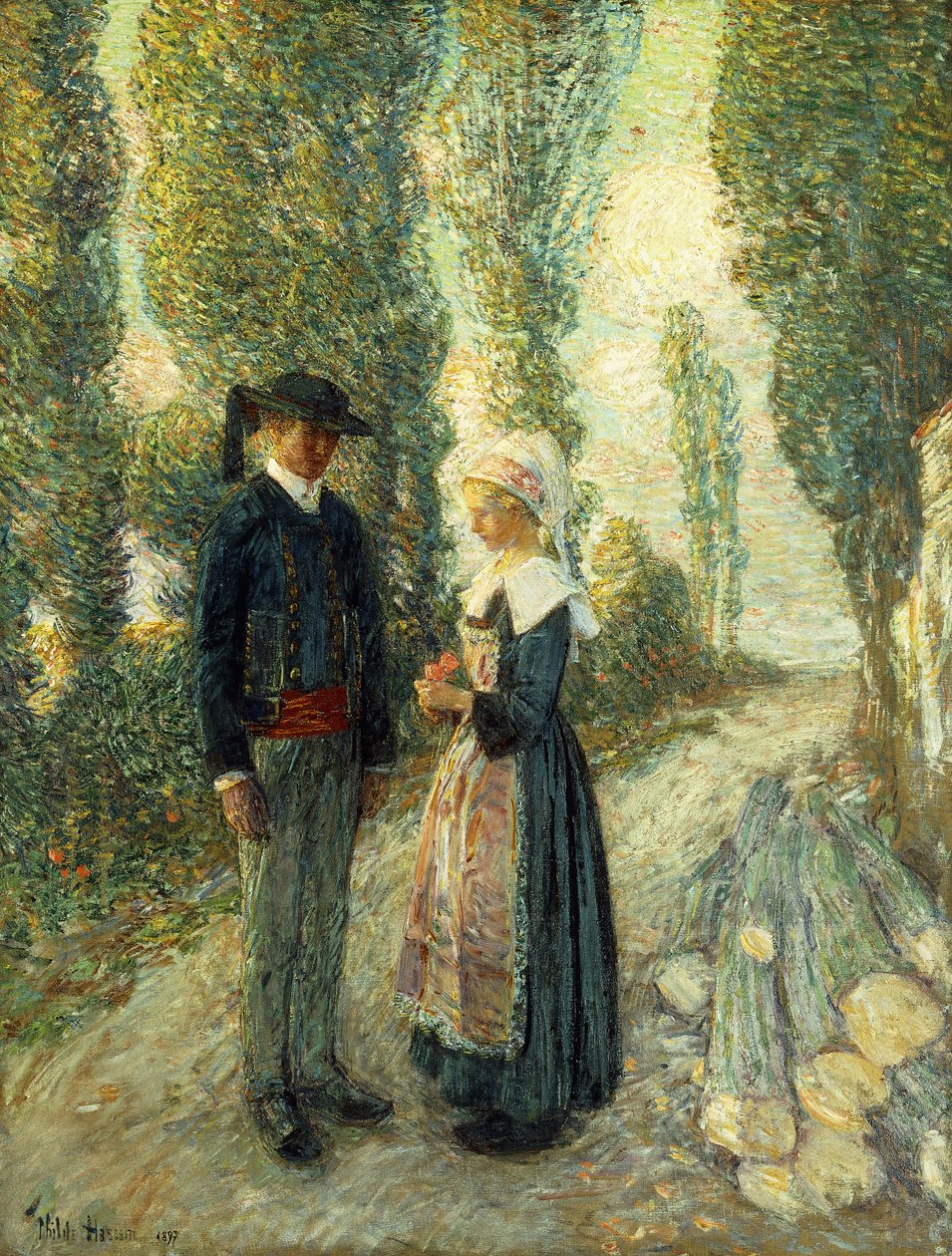 Bretagne-ban, Evening Hour, Pont Aven alkotó: Childe Frederick Hassam