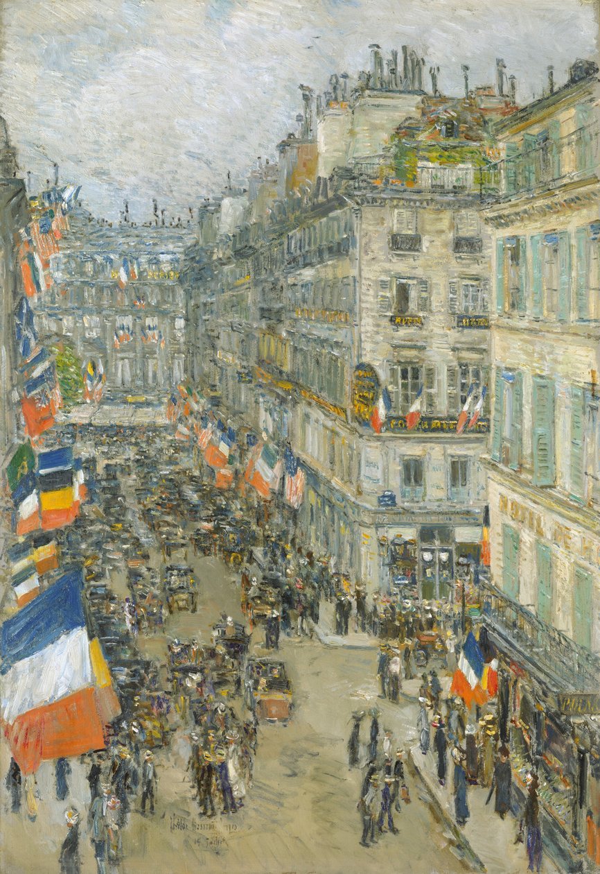 Július 14., Rue Daunou alkotó: Childe Frederick Hassam