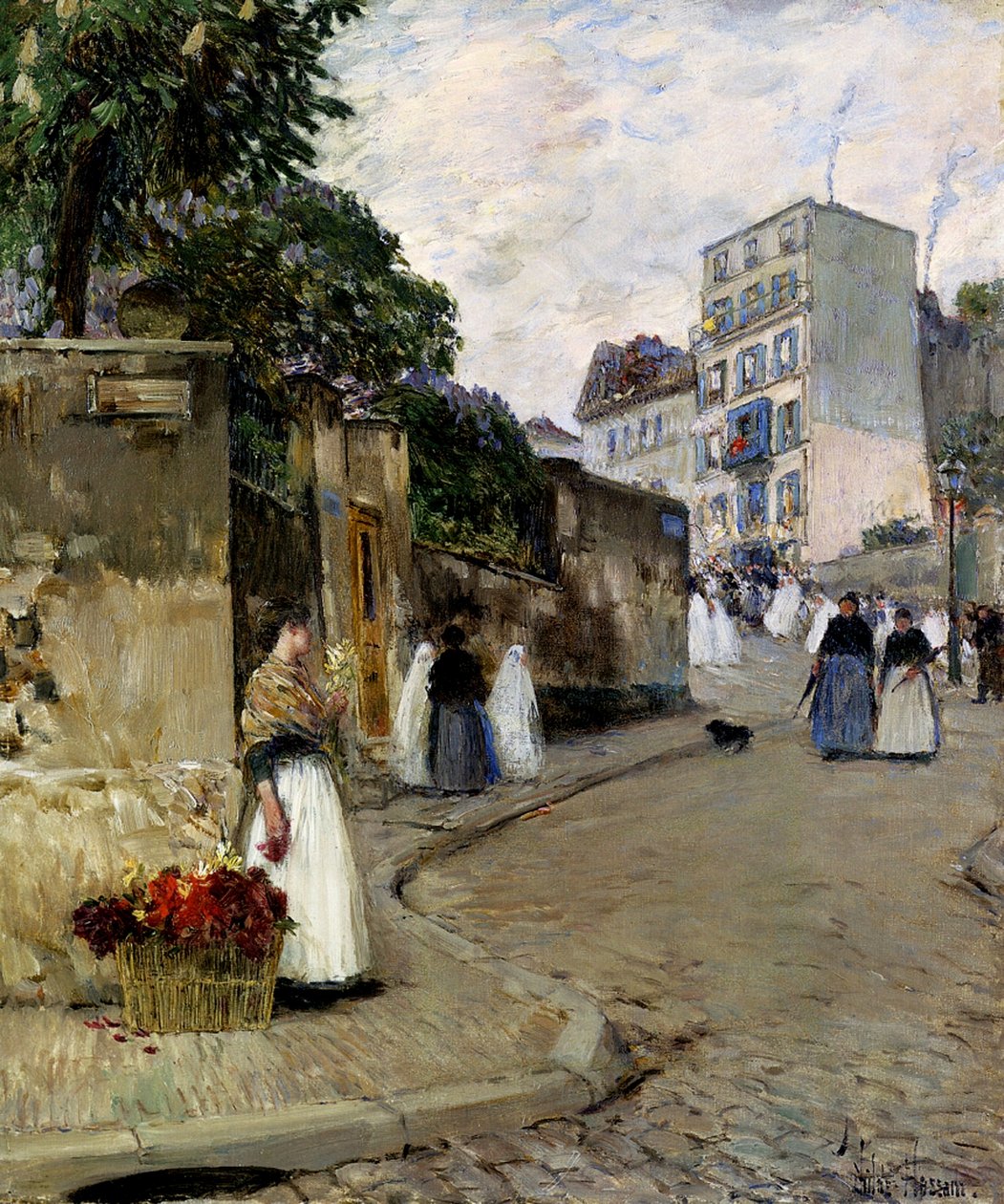 Montmartre, Párizs alkotó: Childe Frederick Hassam