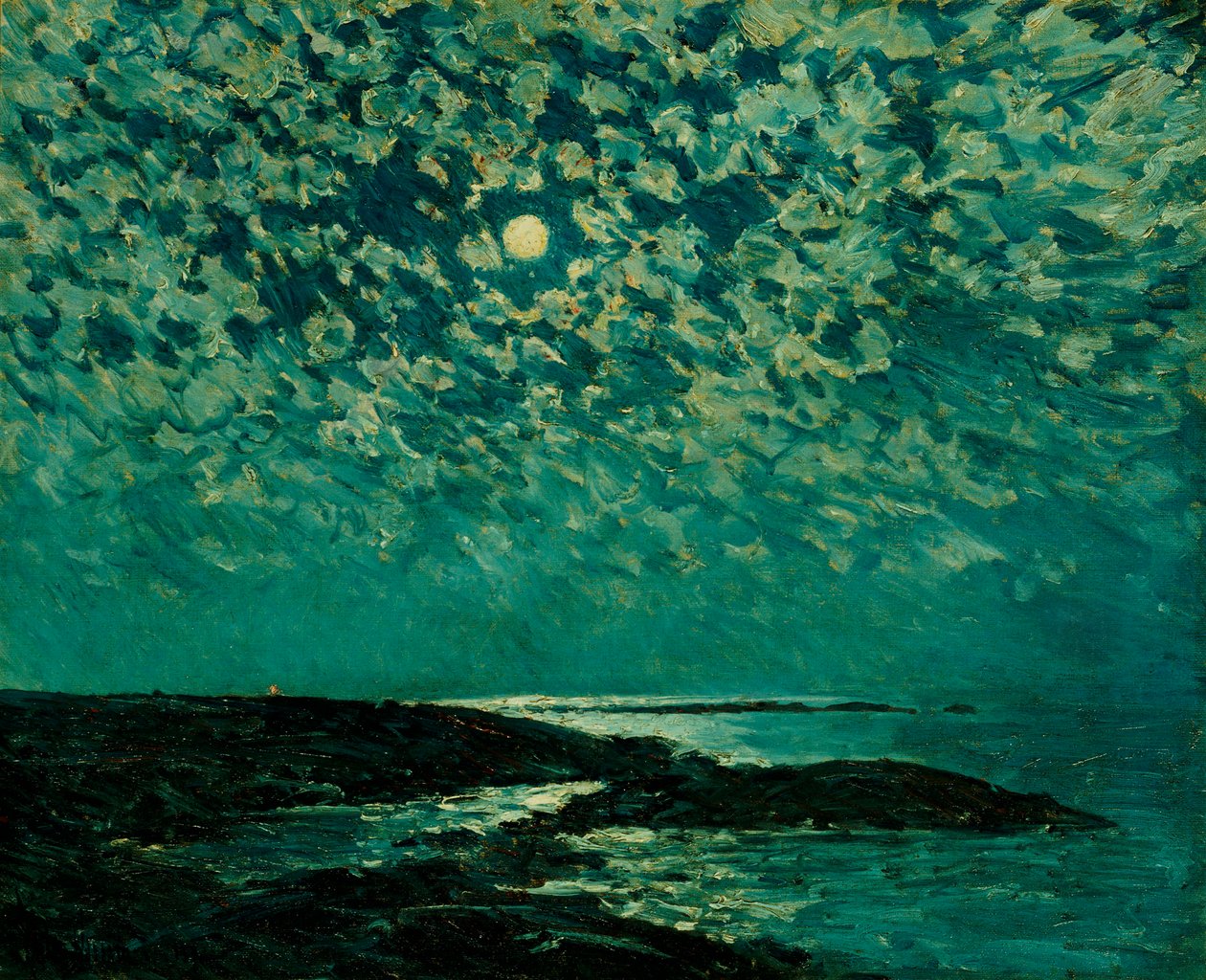Moonlight, Isle of Shoals alkotó: Childe Frederick Hassam