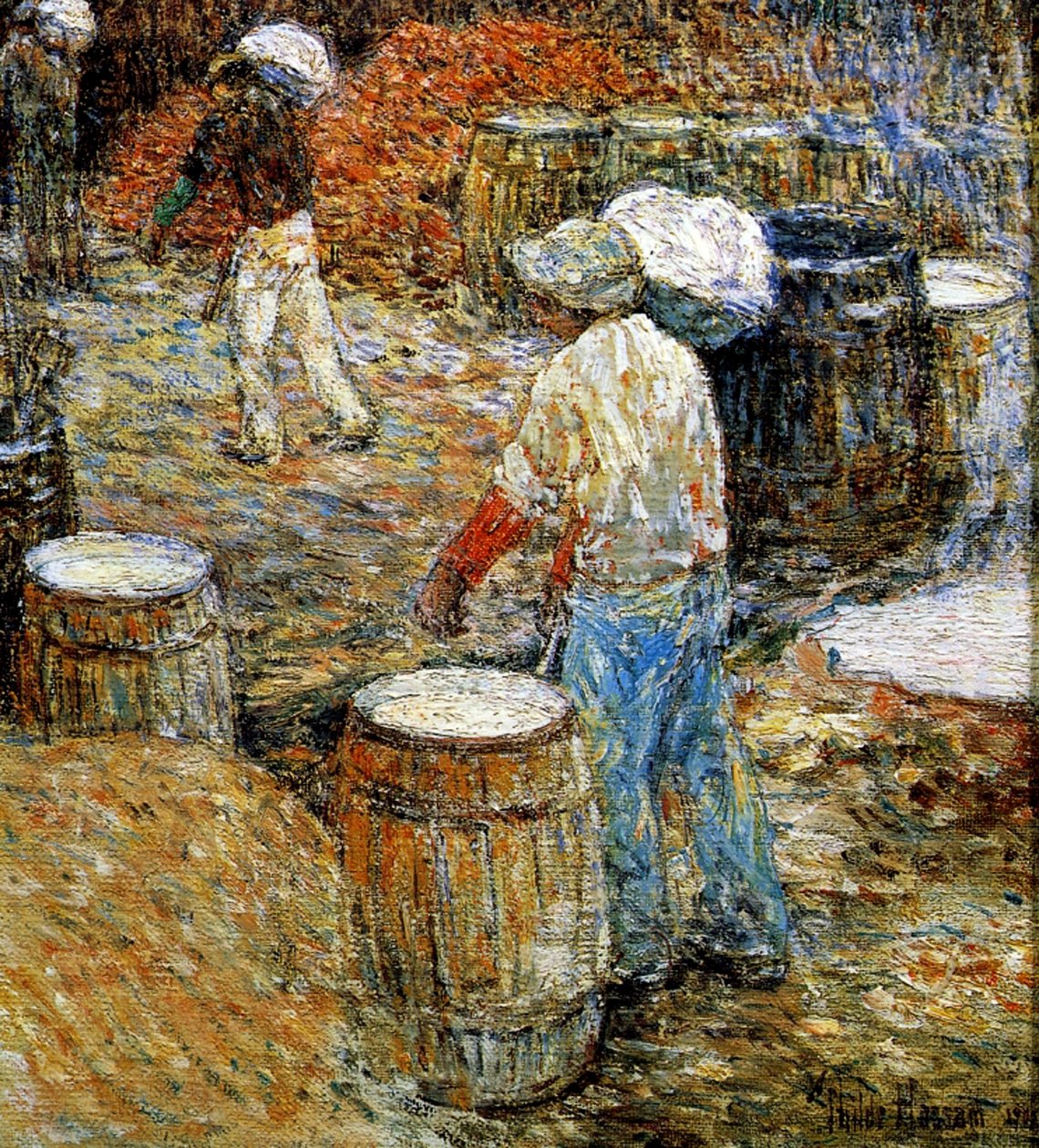 New York, Hod Carriers alkotó: Childe Frederick Hassam