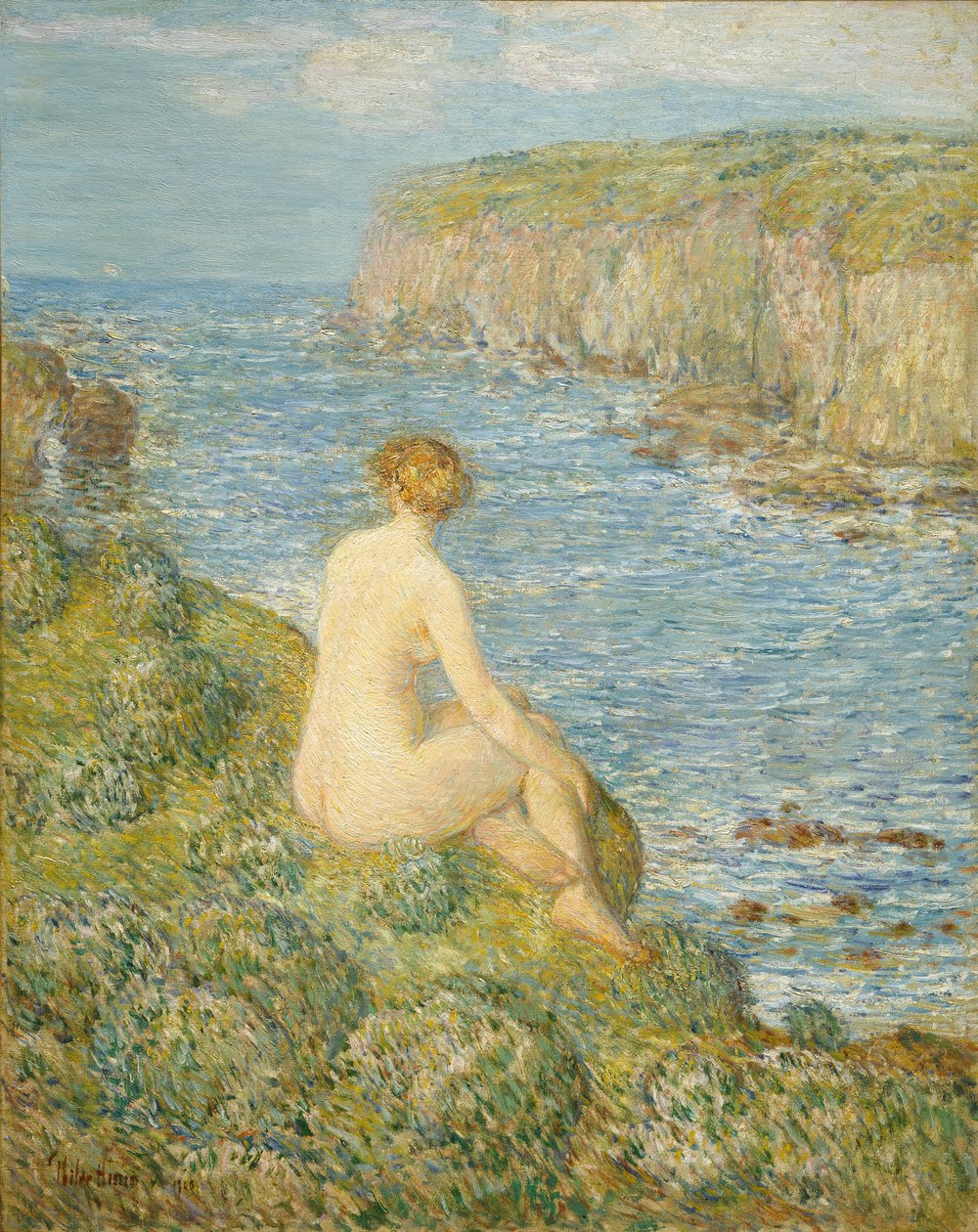 Nimfa és tenger alkotó: Childe Frederick Hassam