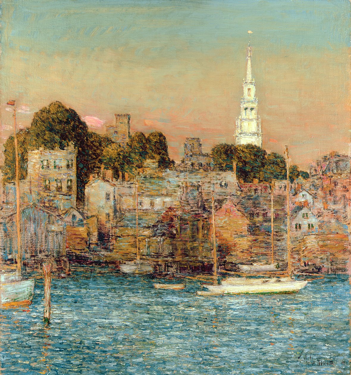 Októberi naplemente, Newport alkotó: Childe Frederick Hassam