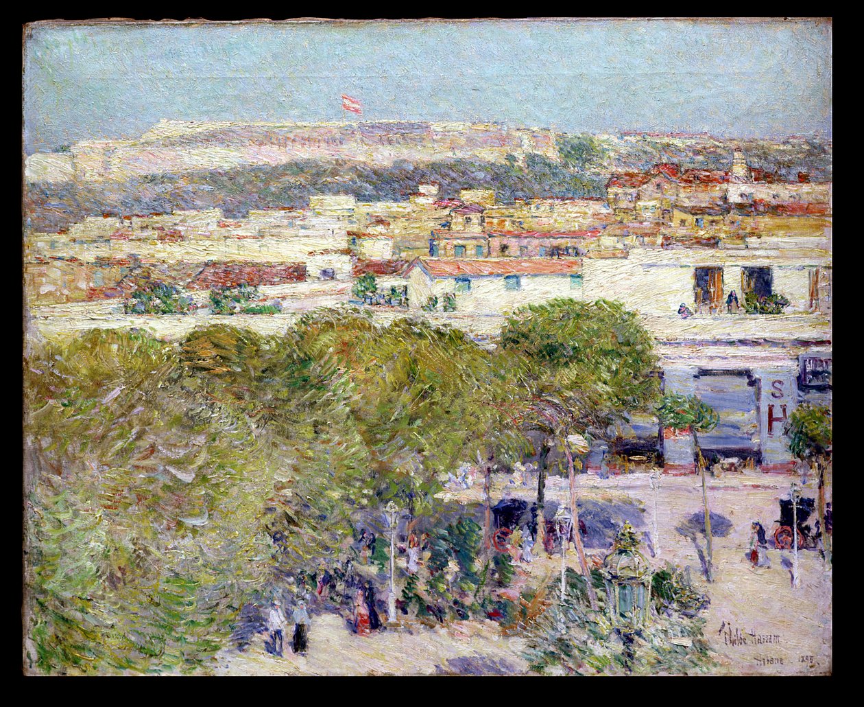 Place Centrale és Fort Cabanas, Havanna alkotó: Childe Frederick Hassam