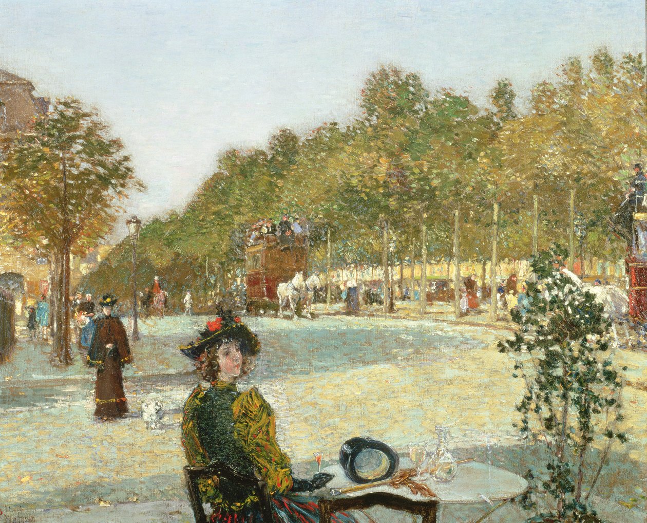 szeptemberi napfény, Párizs (olaj, vászon) alkotó: Childe Frederick Hassam