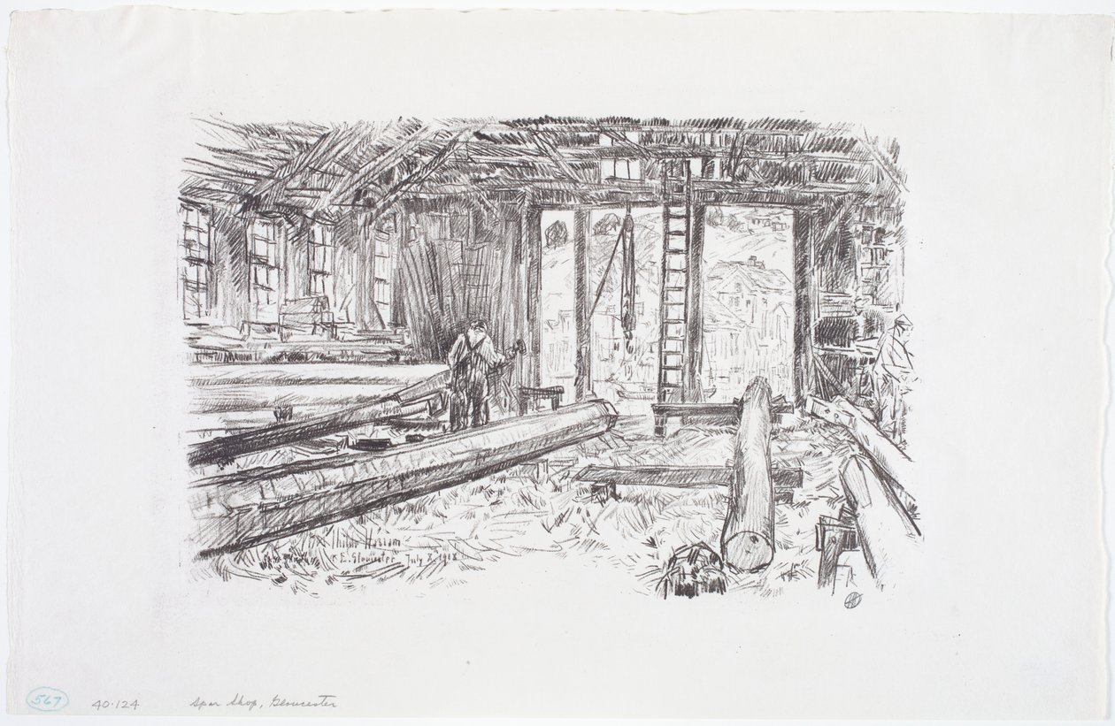 Spar Shop, Gloucester alkotó: Childe Frederick Hassam