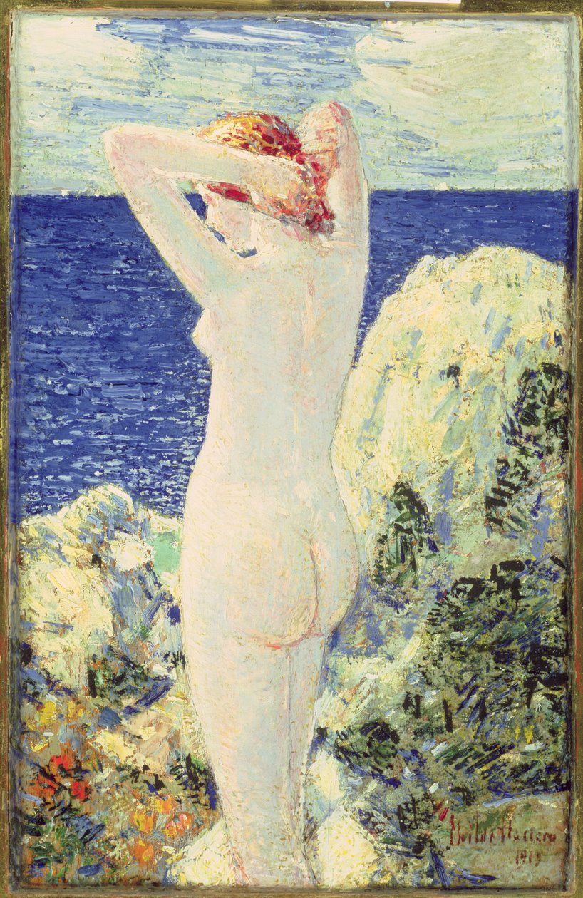 A fürdőző alkotó: Childe Frederick Hassam