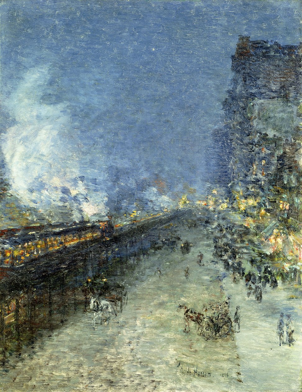 The El, New York alkotó: Childe Frederick Hassam