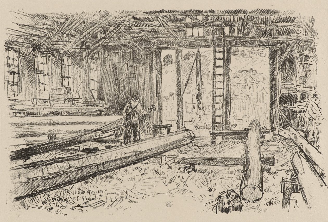A Spar Shop, Gloucester, július 8 alkotó: Childe Frederick Hassam