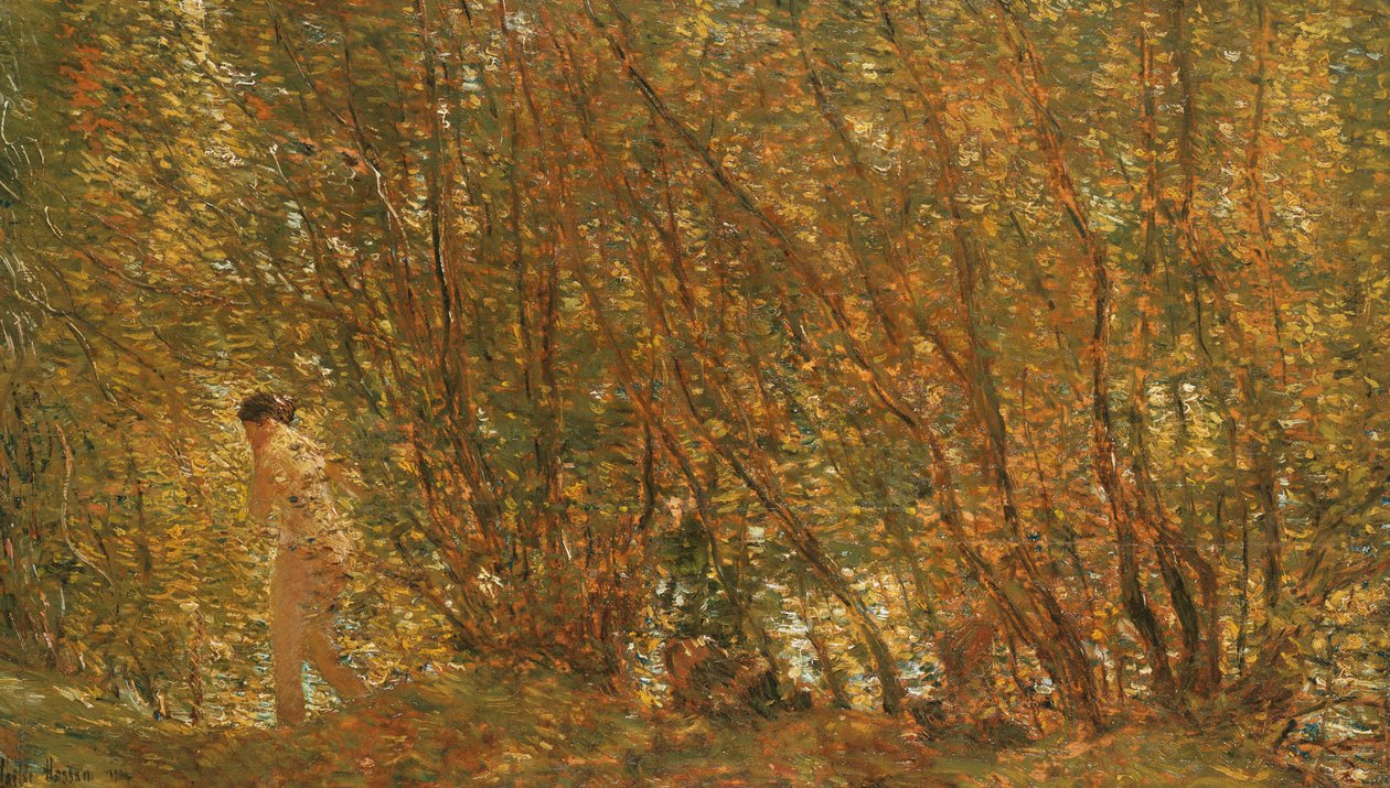 Égerek alatt alkotó: Childe Frederick Hassam