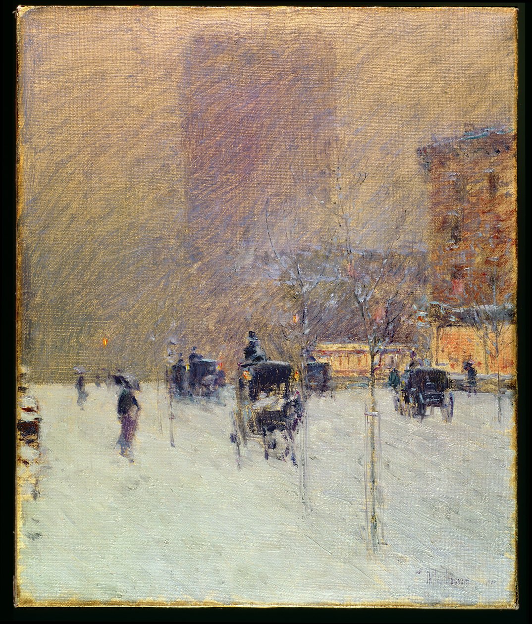 Téli délután New Yorkban alkotó: Childe Frederick Hassam