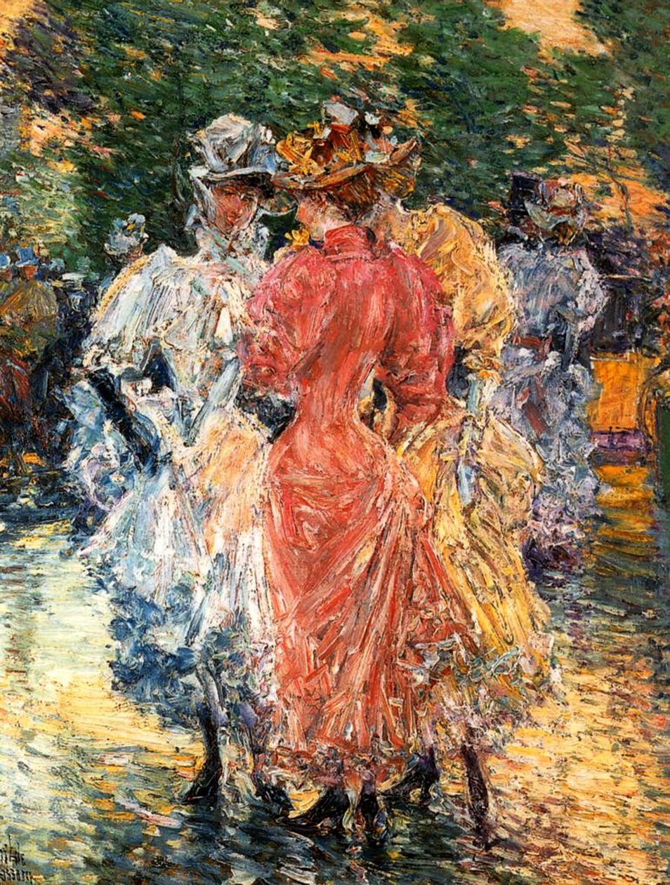 Csevegő fiatal nők, 1892 körül (olaj, vászon) alkotó: Childe Frederick Hassam