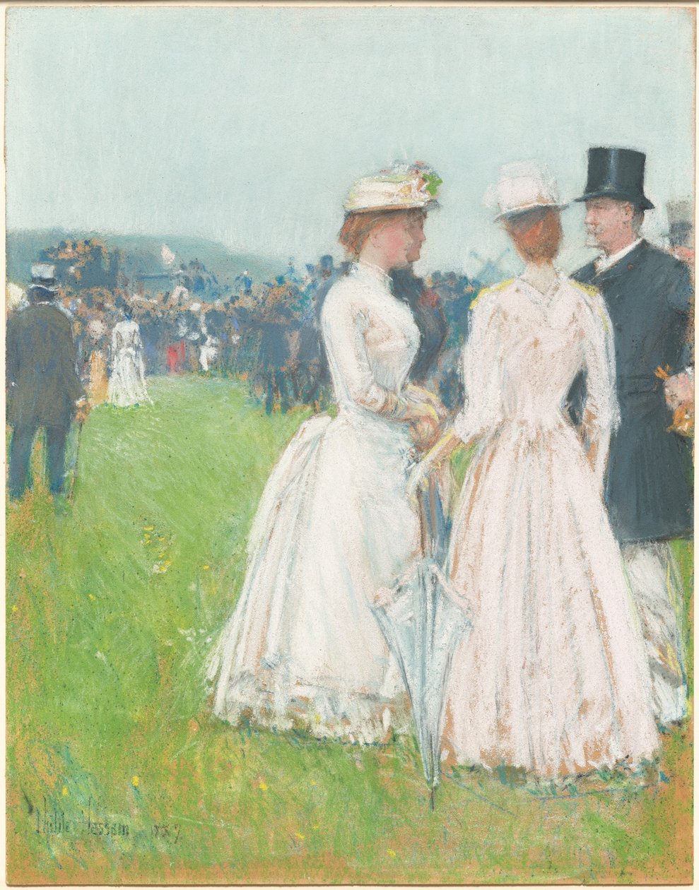 A Párizsi Nagydíjon (A Párizsi Nagydíjon) alkotó: Childe Hassam