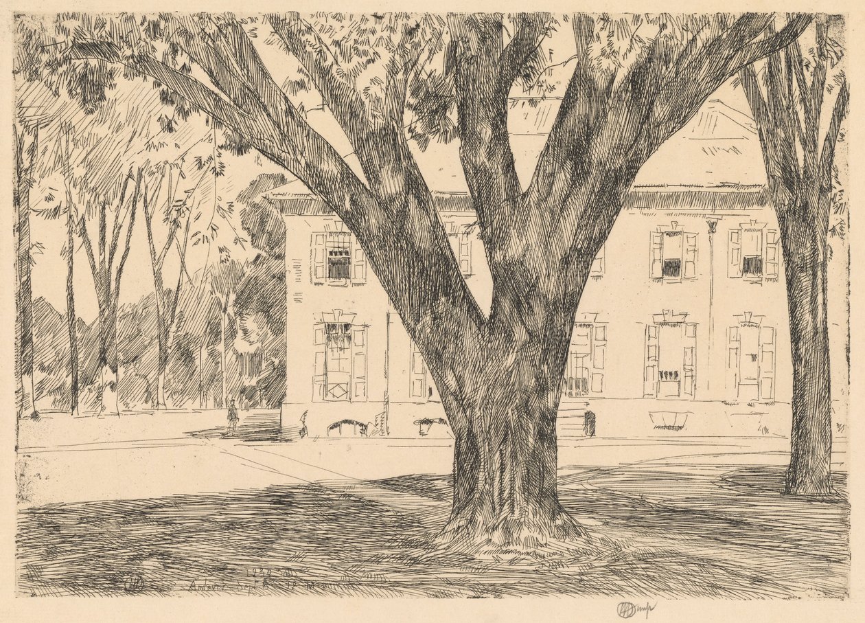 Campus és könyvtár, Andover alkotó: Childe Hassam