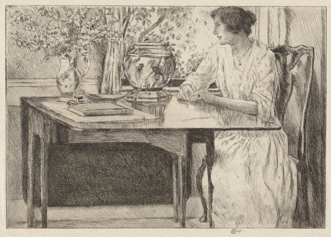 Colonial Table, Cos Cob, 1915 alkotó: Childe Hassam