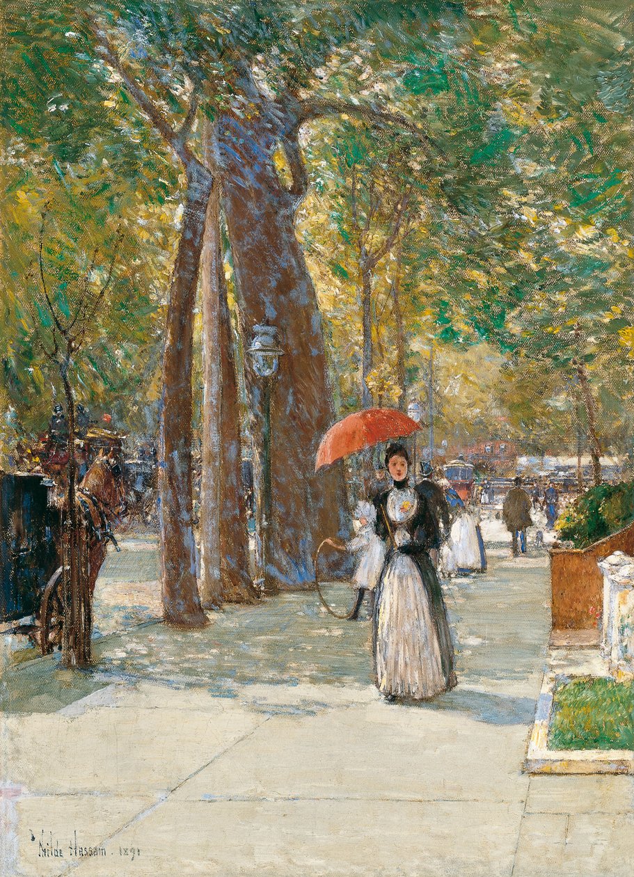 Fifth Avenue, Washington Square, New York, 1891 alkotó: Childe Hassam