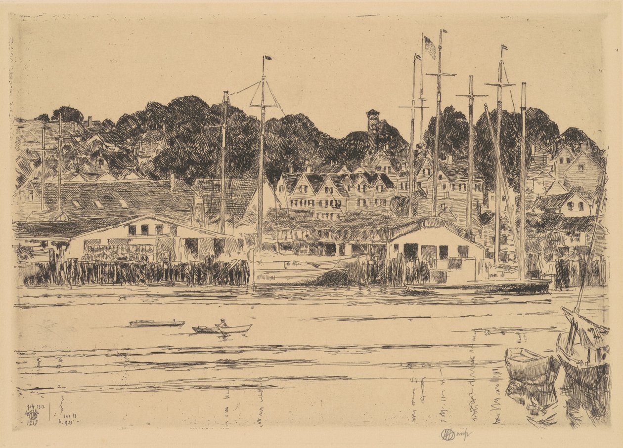 Belső kikötő, Gloucester alkotó: Childe Hassam