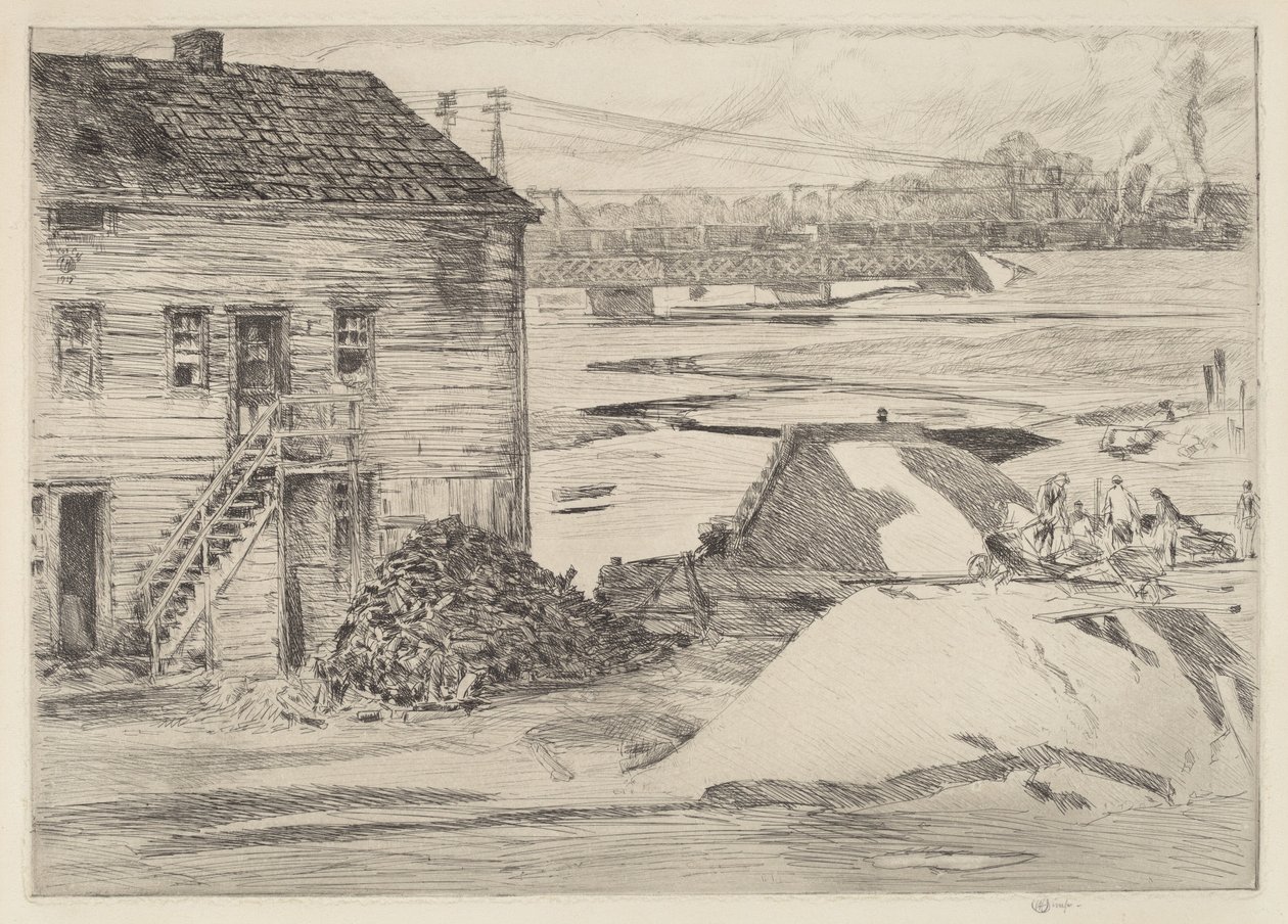 Apály, Cos Cob Bridge alkotó: Childe Hassam