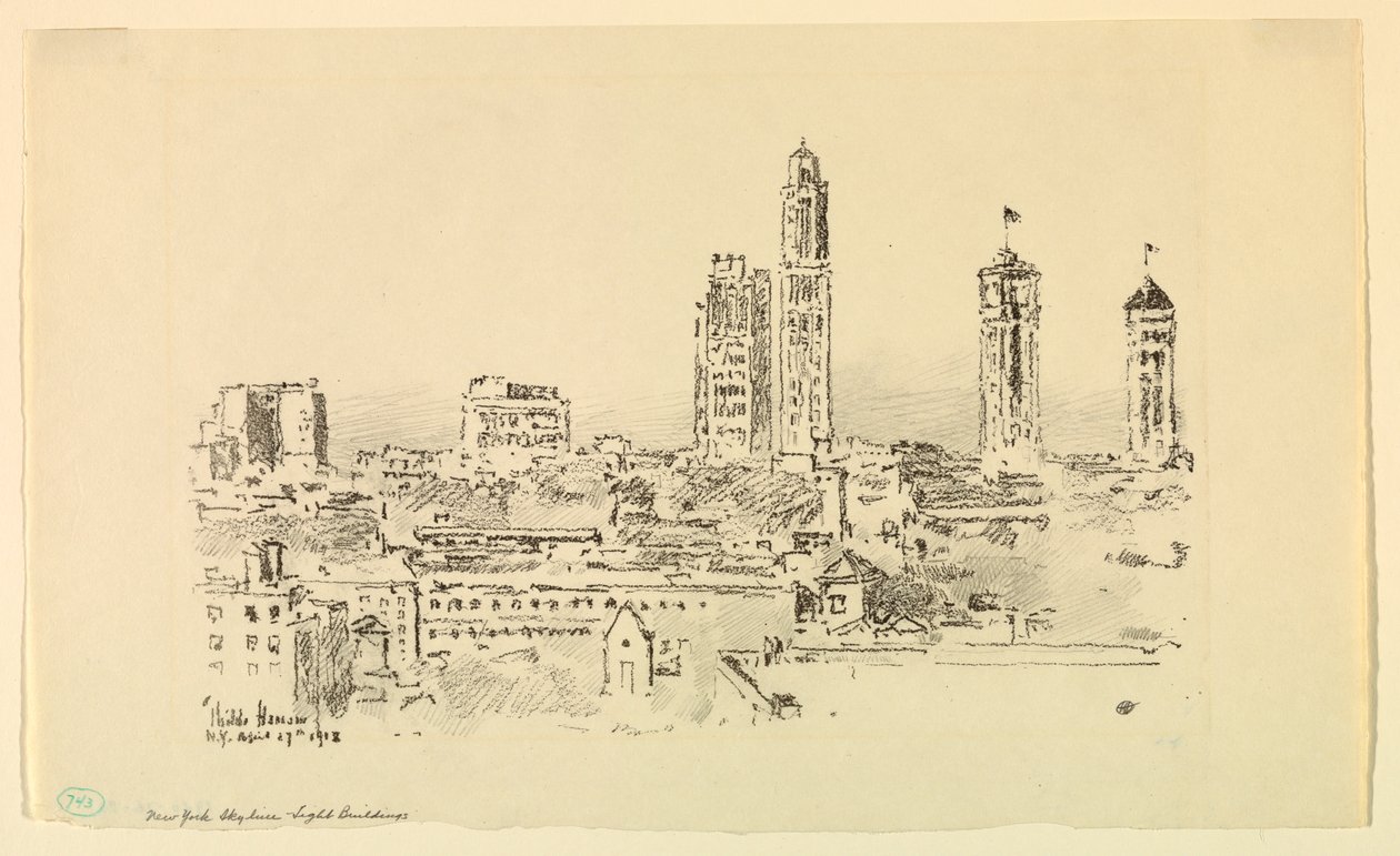 New York Skyline – Könnyű épületek alkotó: Childe Hassam