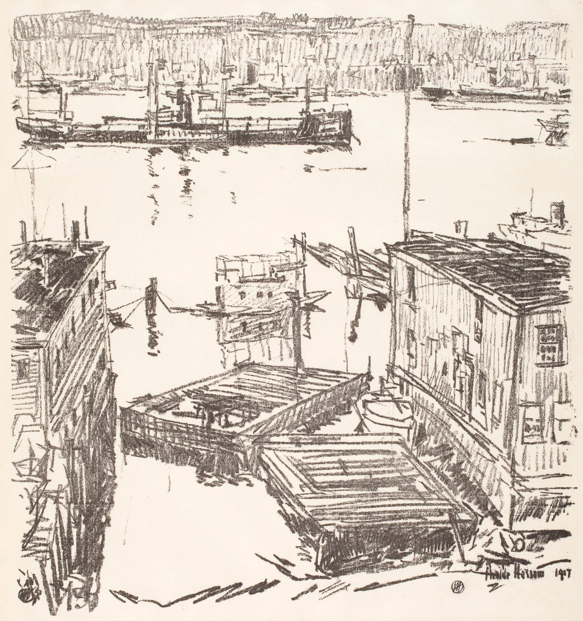 North River alkotó: Childe Hassam