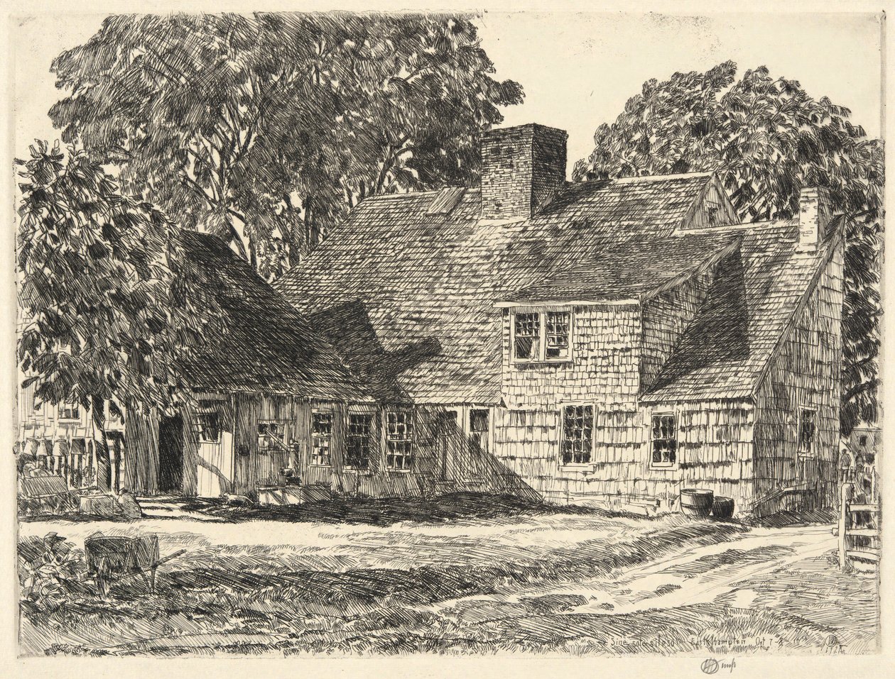 Régi Dominy House, Easthampton alkotó: Childe Hassam
