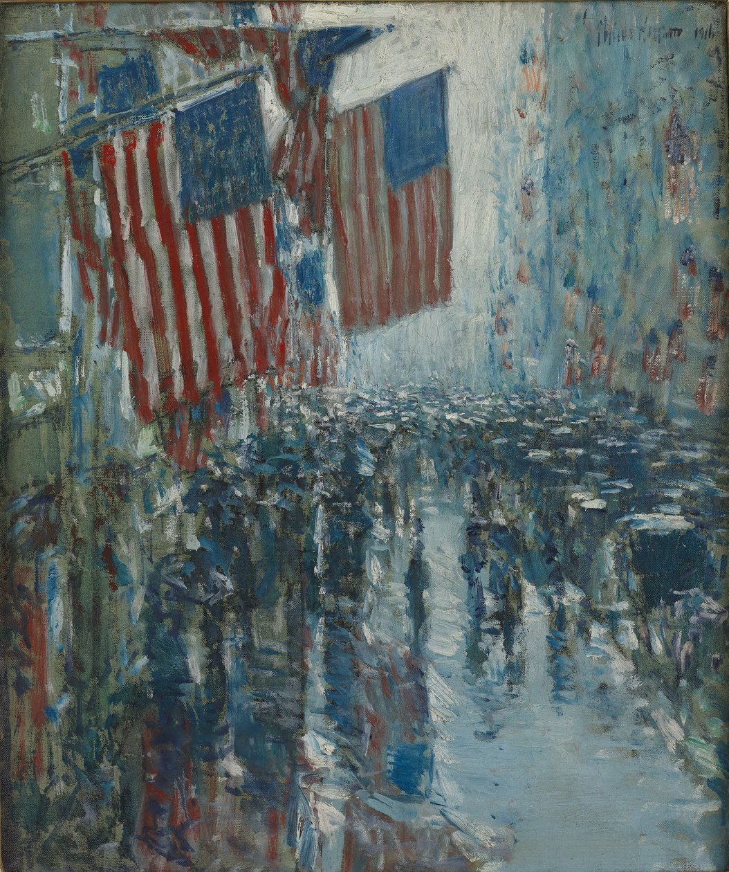 Esős nap, Ötödik sugárút alkotó: Childe Hassam