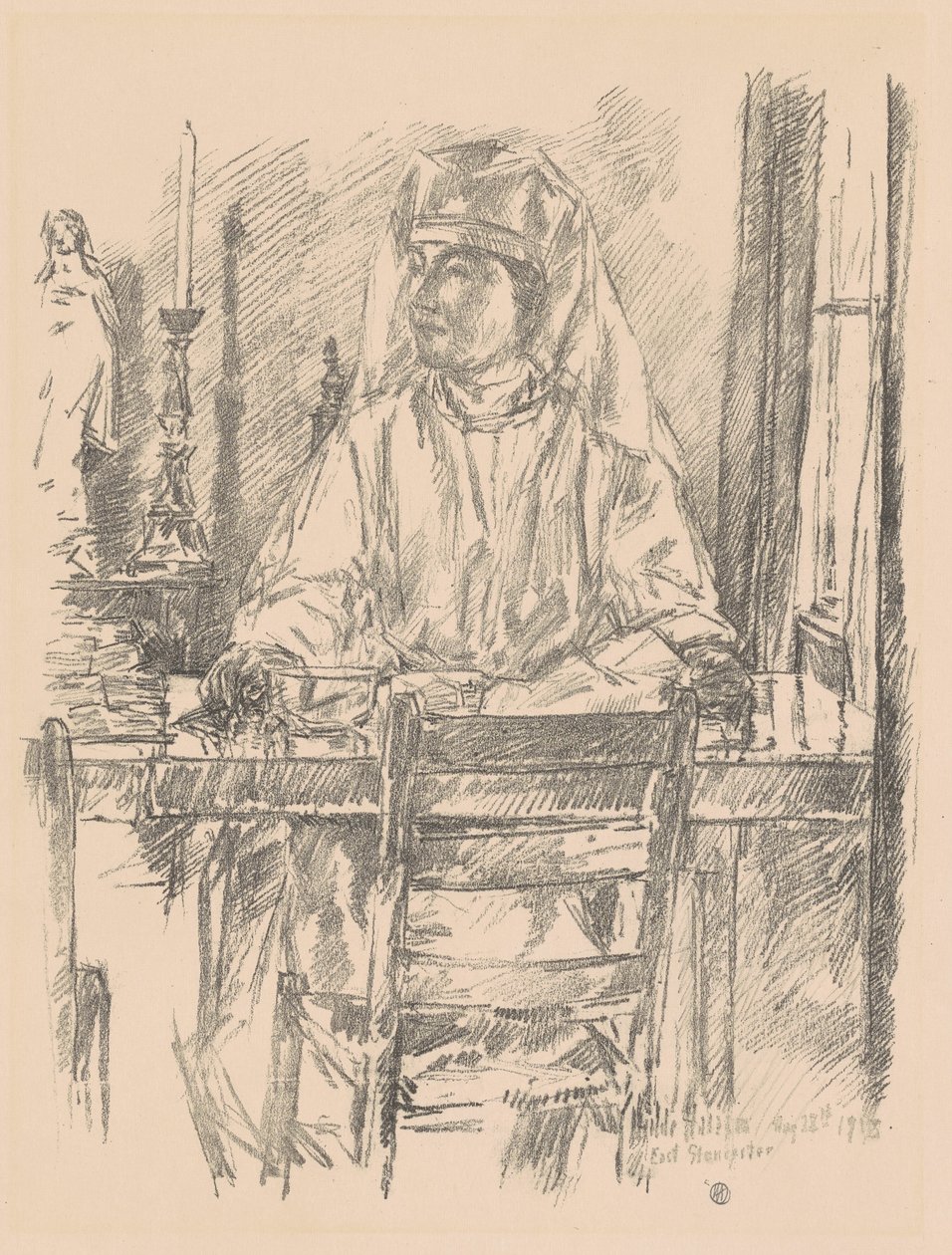 Vöröskeresztes nővér alkotó: Childe Hassam
