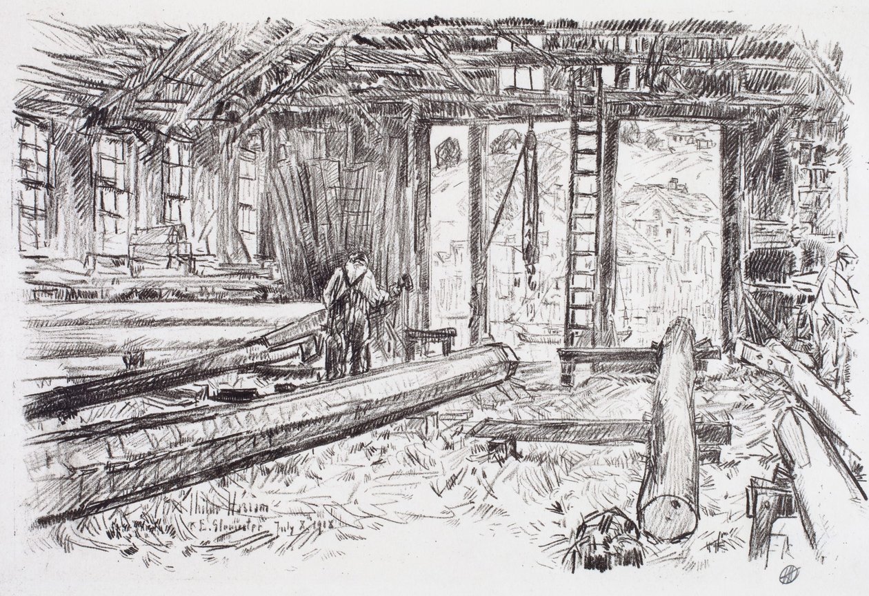 Spar Shop, Gloucester alkotó: Childe Hassam