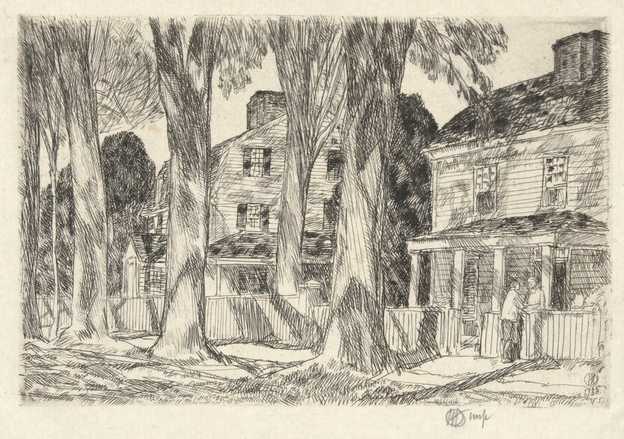 Sunlight Village Street, 1925 alkotó: Childe Hassam