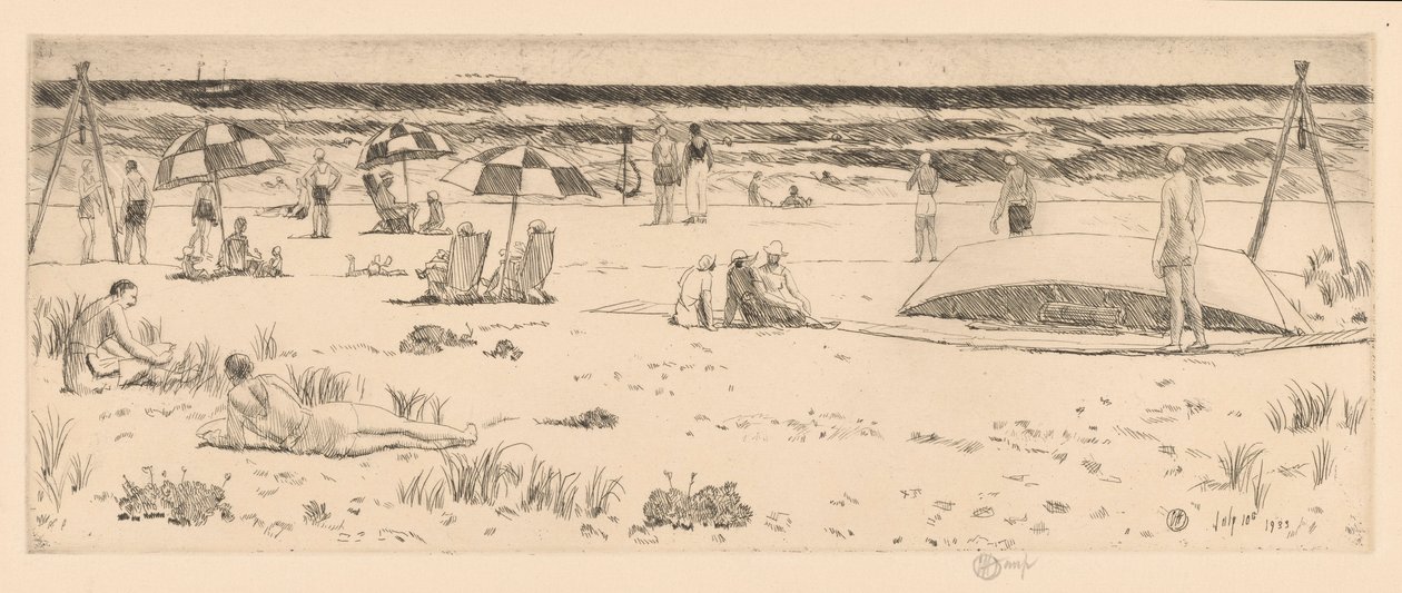 The Beach Club, Easthampton alkotó: Childe Hassam