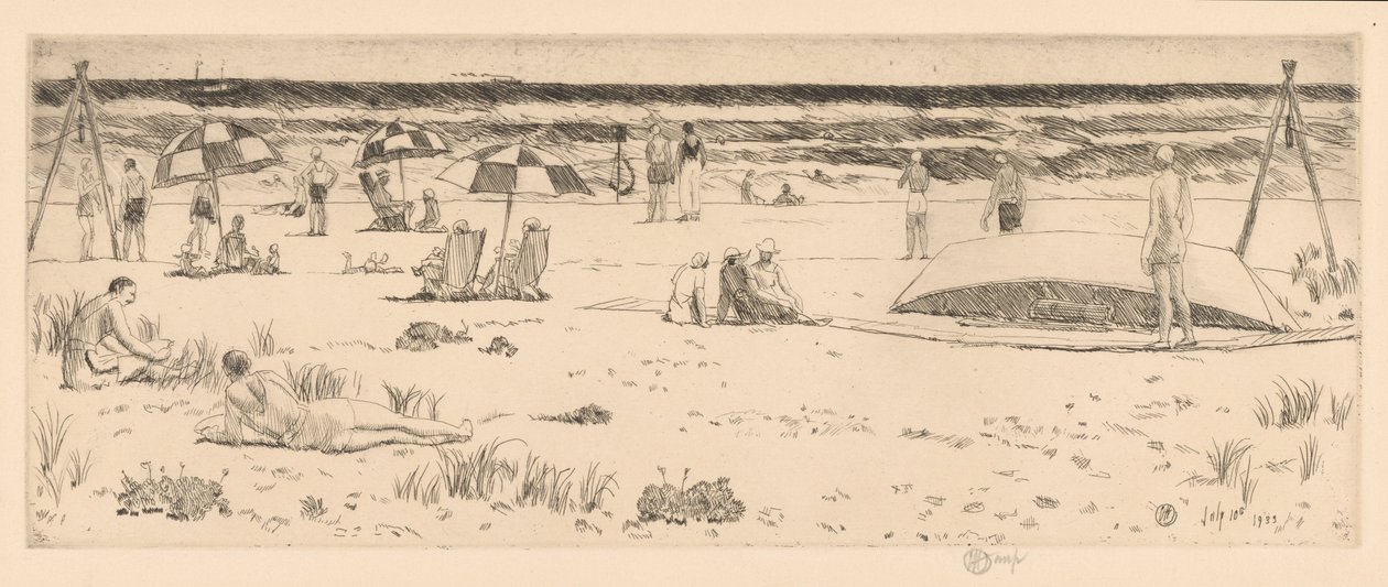 The Beach Club, Easthampton alkotó: Childe Hassam