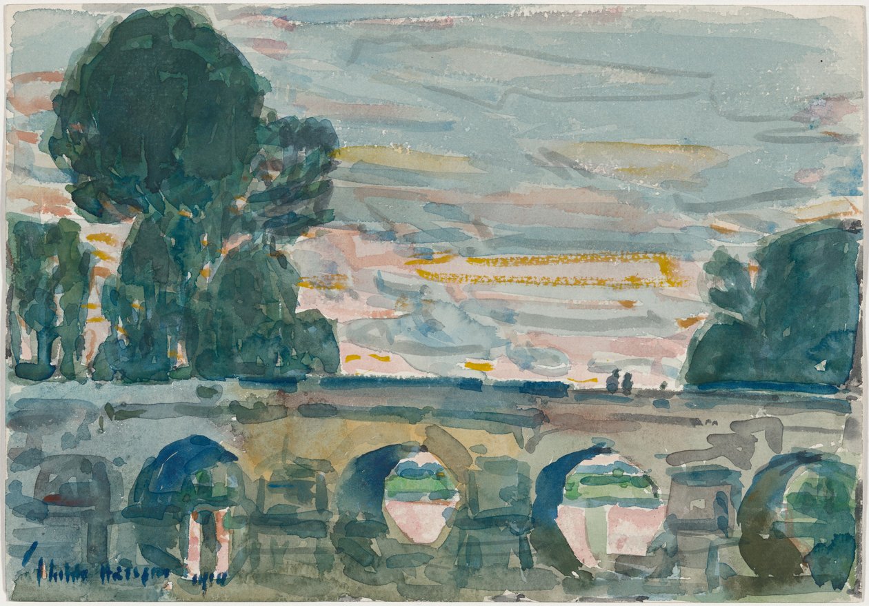 A grez-i híd, recto alkotó: Childe Hassam