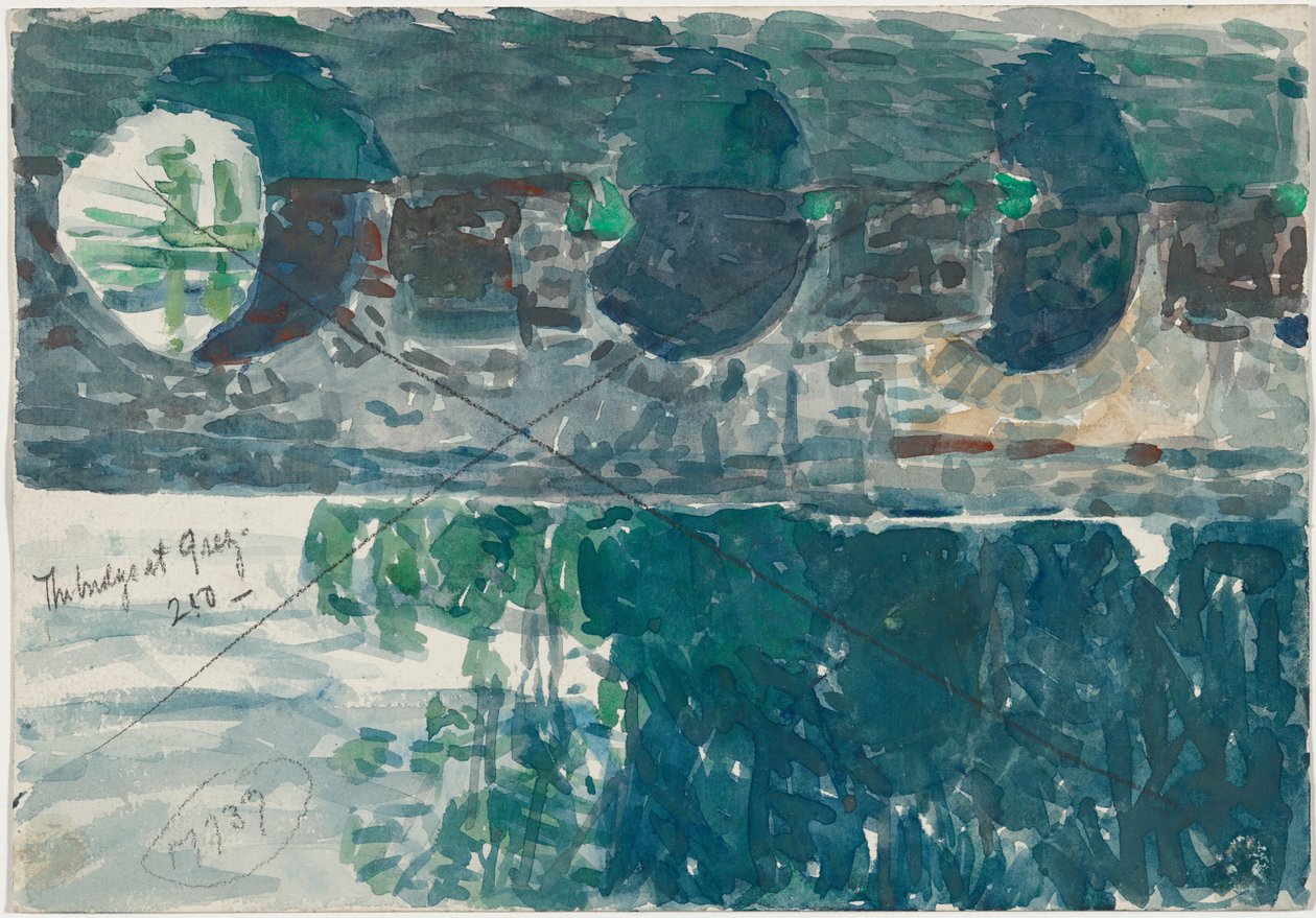 A grez-i híd [verso] alkotó: Childe Hassam