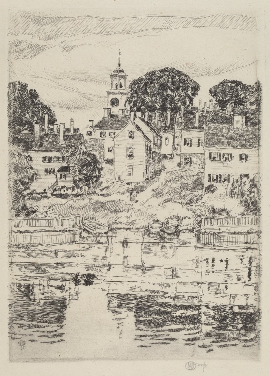 A templomtorony, Portsmouth alkotó: Childe Hassam
