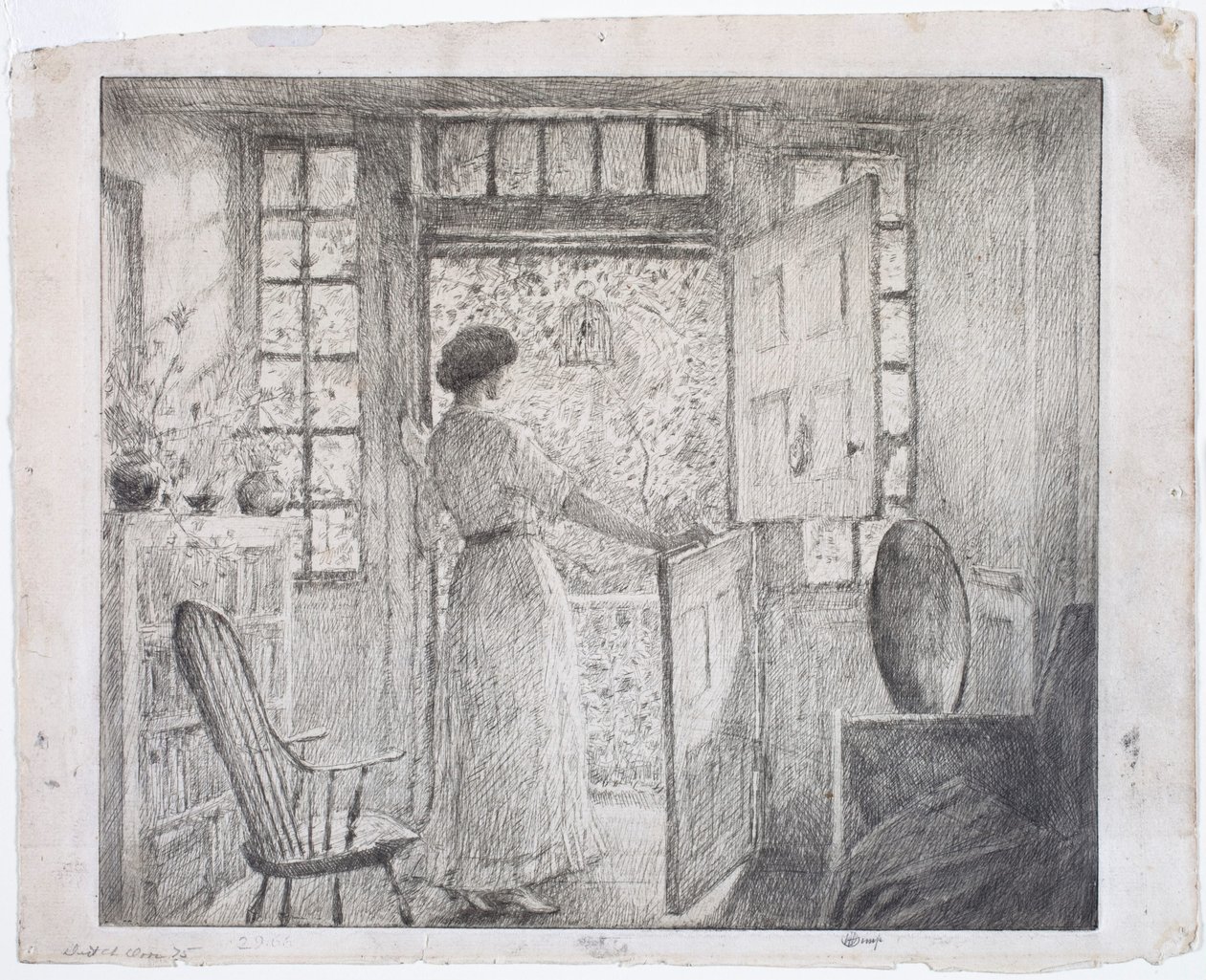 A holland ajtó (előlap), a görög tánc (hátlap) alkotó: Childe Hassam