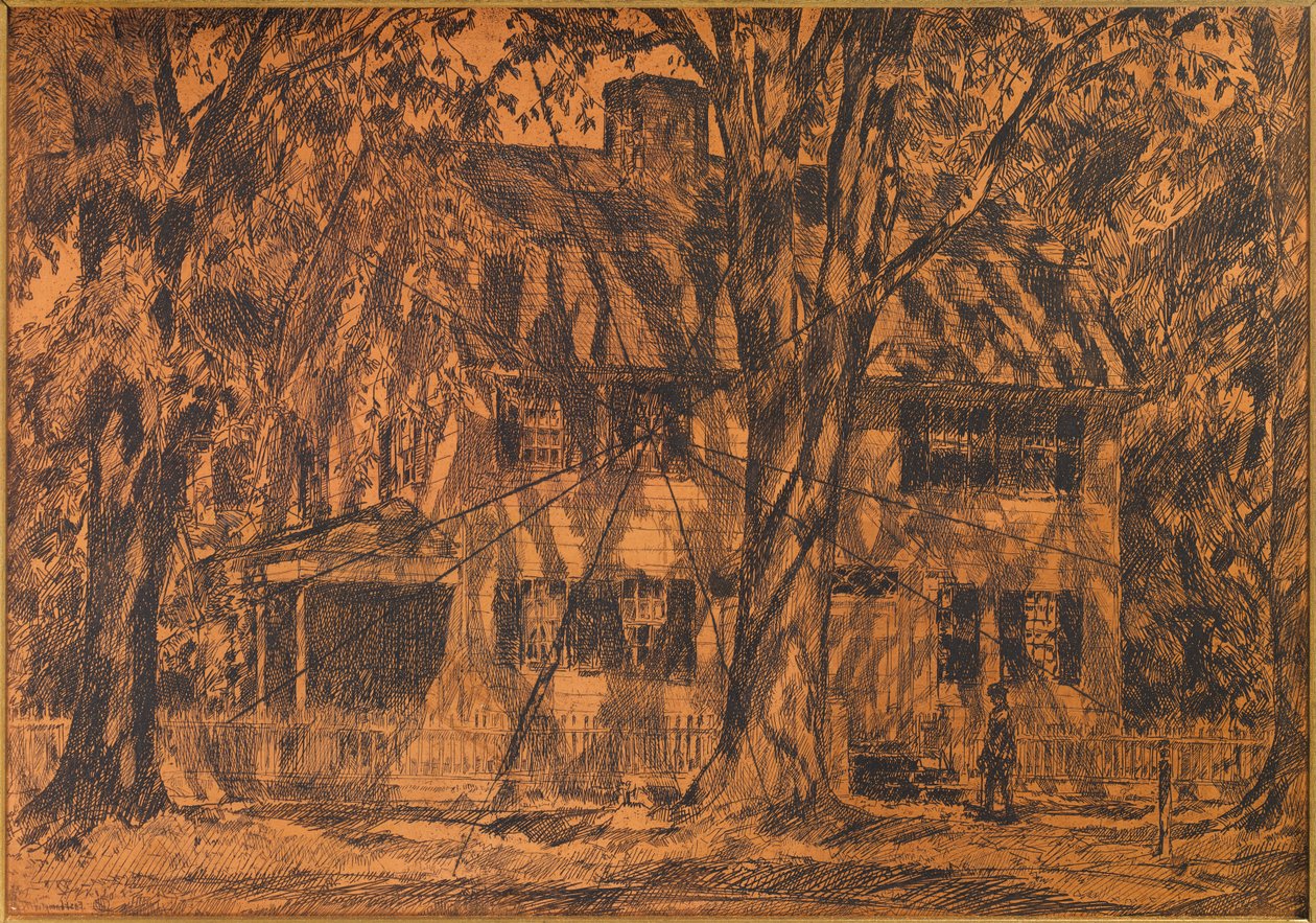 A Lion Gardiner-ház, Easthampton, Long Island alkotó: Childe Hassam