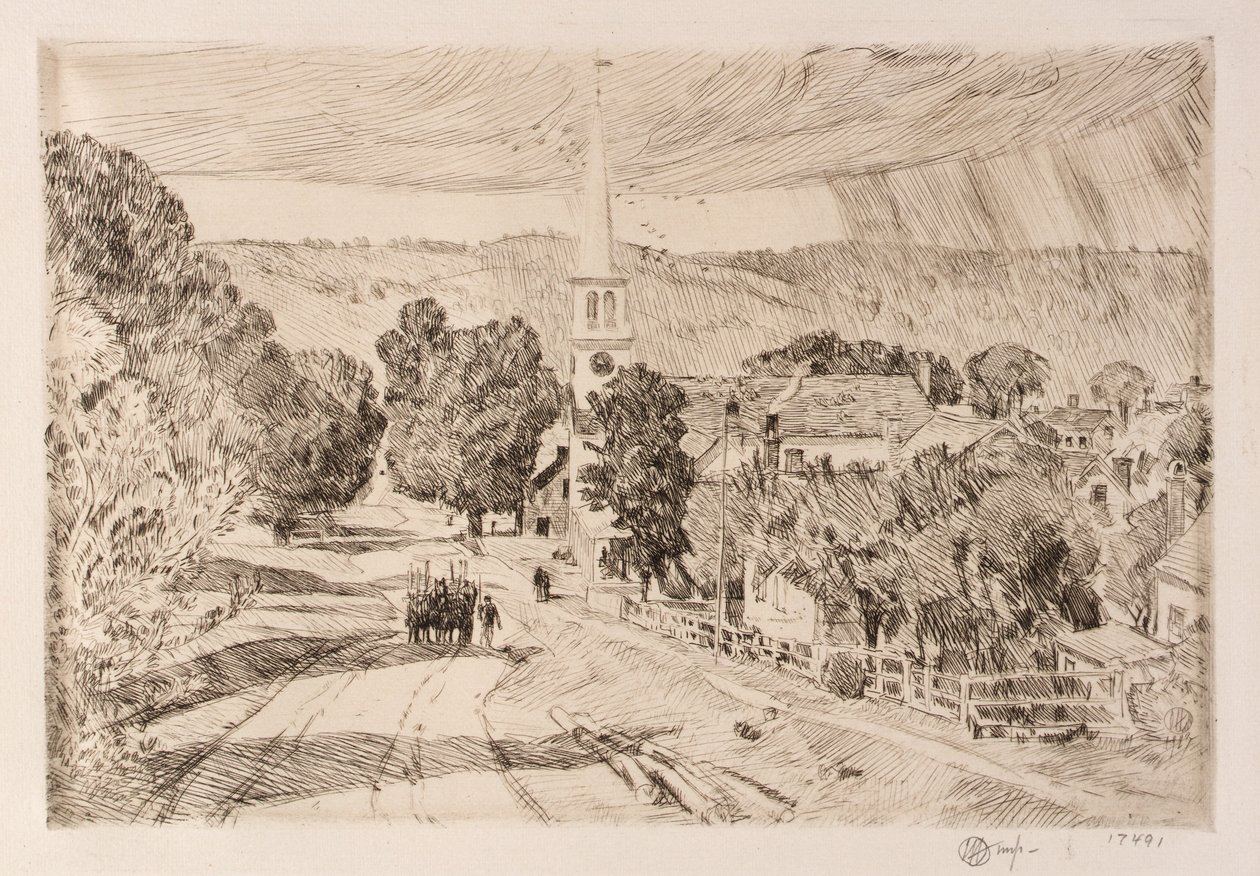 Vermont Village (Peacham) alkotó: Childe Hassam