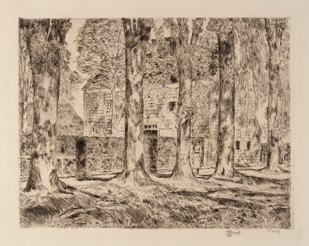 The Village Elms, Easthampton alkotó: Childe Hassam