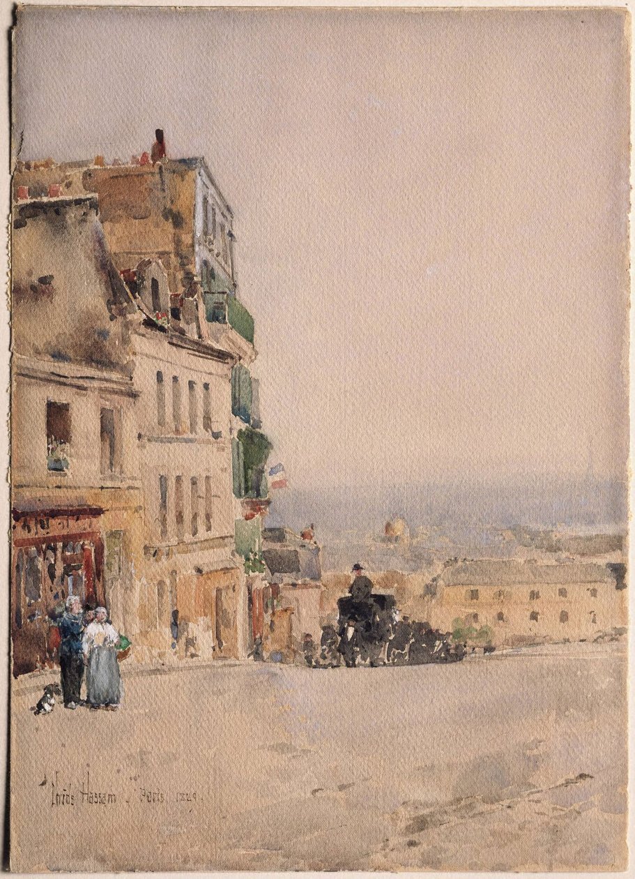 Kilátás Párizsban, Montmartre-ban alkotó: Childe Hassam
