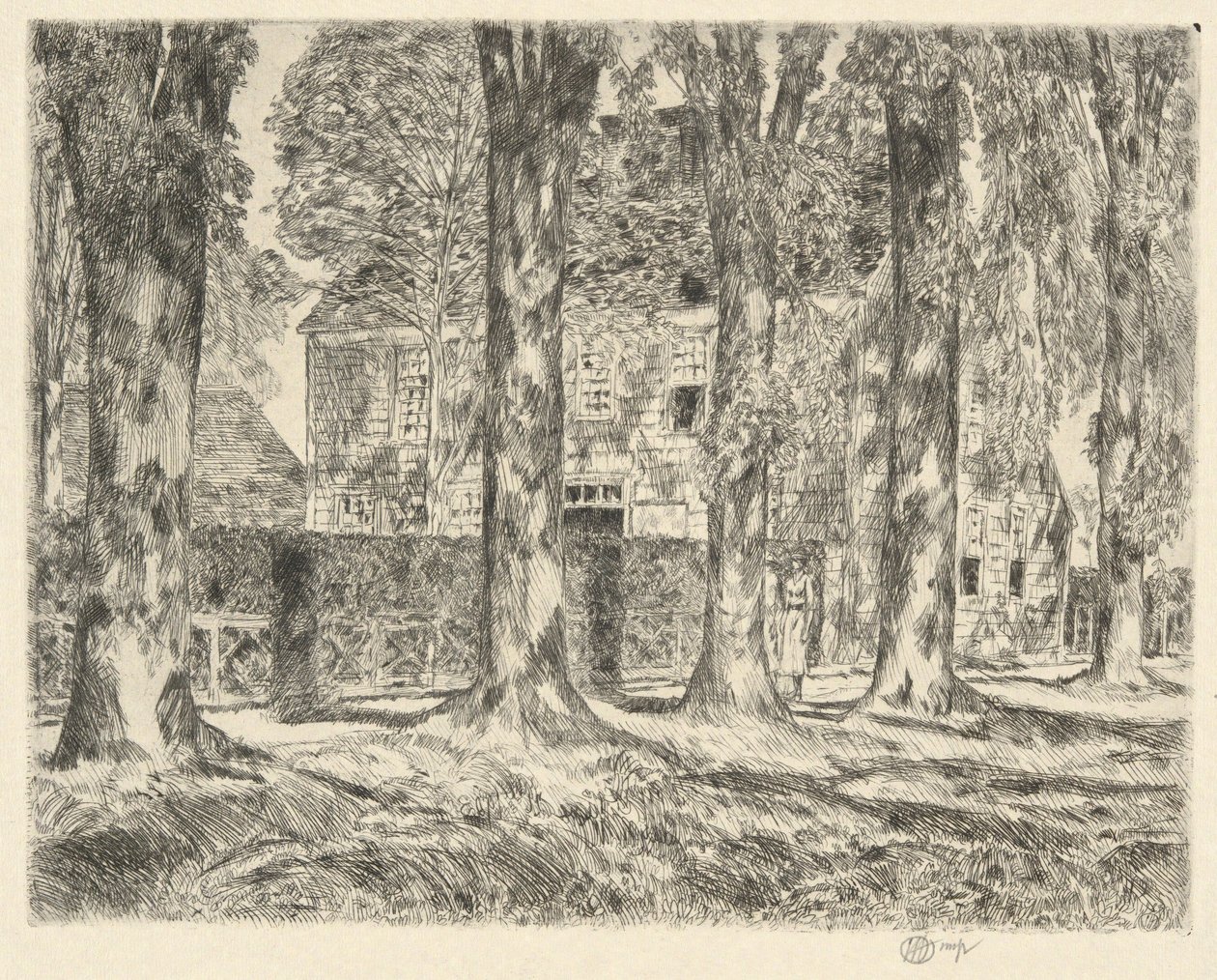 Village Elms, 1923 alkotó: Childe Hassam