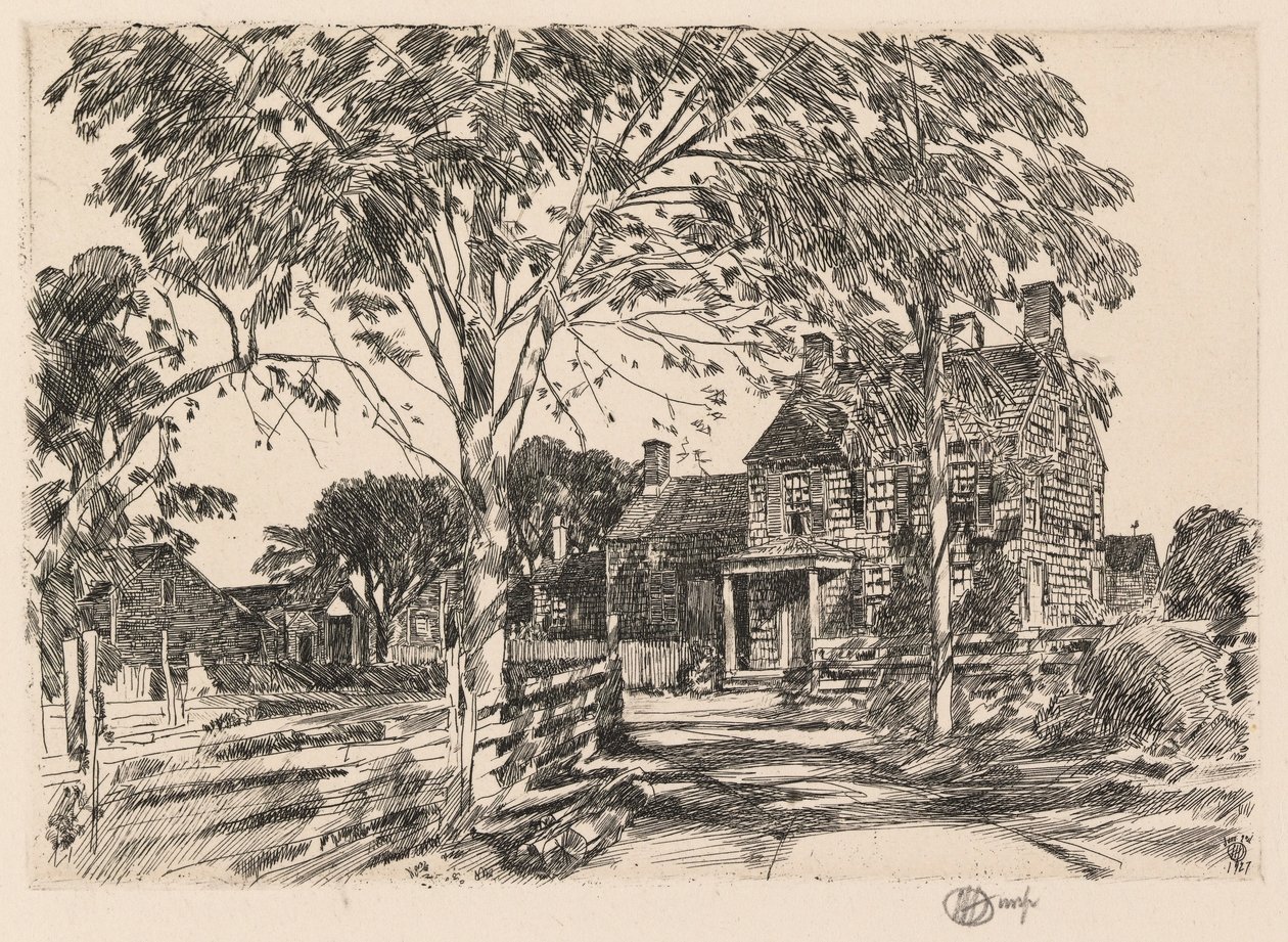 Walt Whitman szülőhelye alkotó: Childe Hassam
