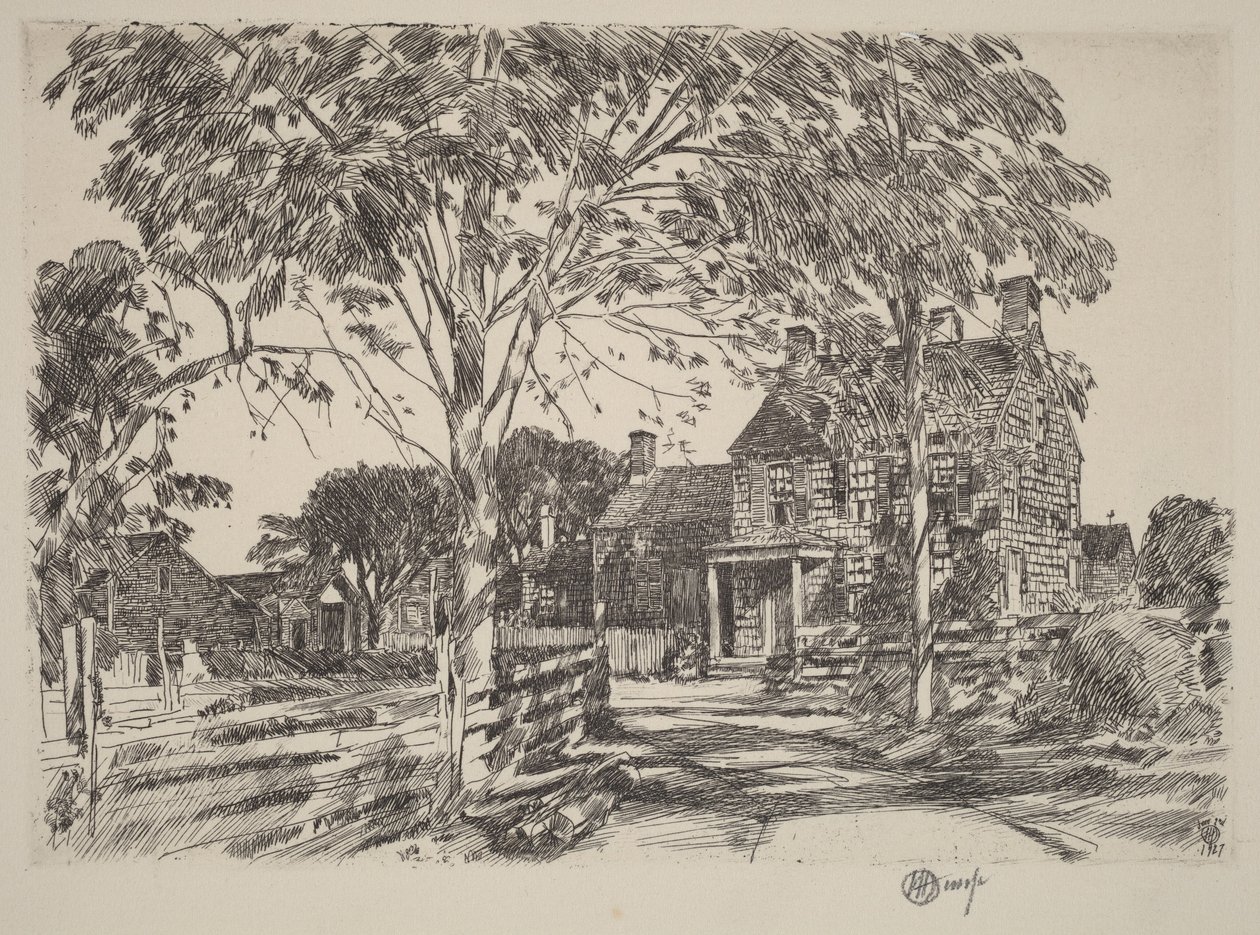 Walt Whitman szülőháza alkotó: Childe Hassam