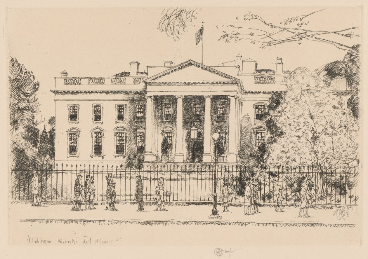 Fehér Ház, Washington, 1925 alkotó: Childe Hassam